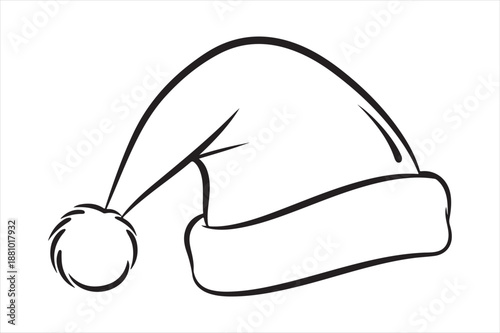 Classic santa hat Vector