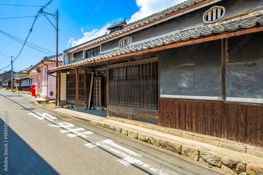 Obraz premium 奈良県 御所市 名柄の町並み