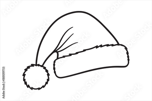 Illustrated santa hat Vector