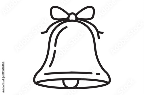 Decorative bell with bow Vector