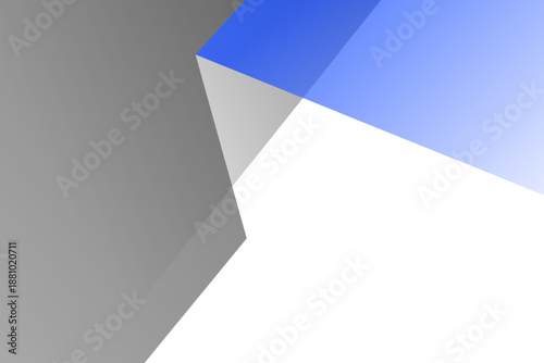 Blue and grey perspective room shape abstract background. banner modern design. vector illustration