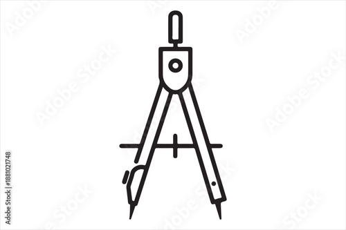 Illustration of a compass Vector