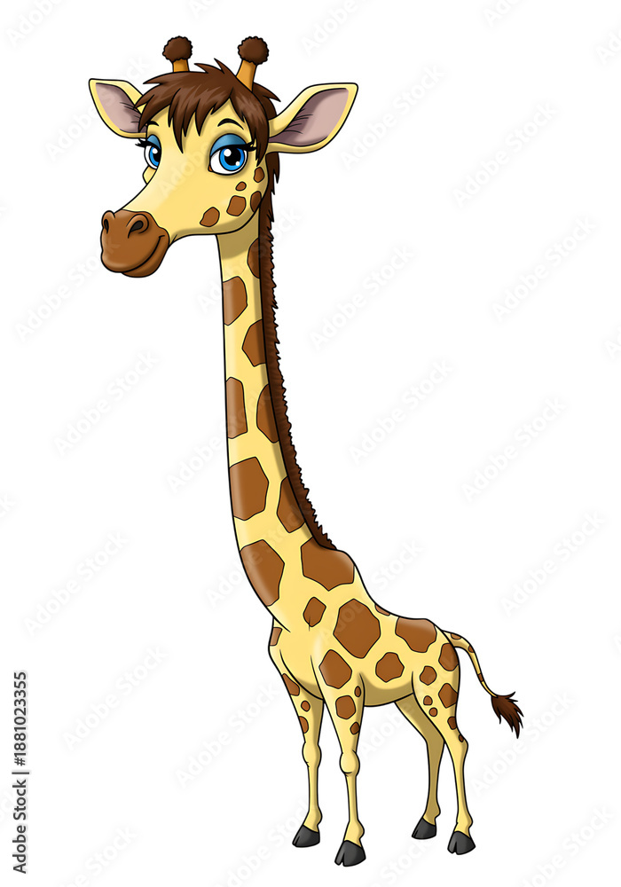 Obraz premium Cartoon giraffe animal character