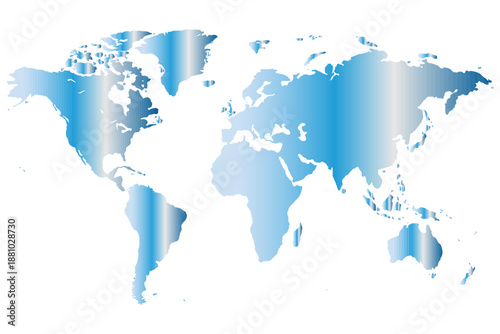 world map on blue background,
Flat World Map Showing Continents and Oceans Transparent
