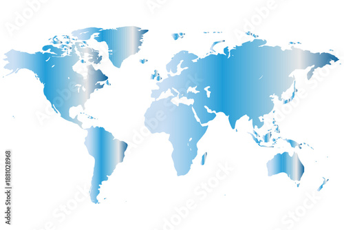 world map on blue background,
Vector World Map Showing Continents and Oceans Transparent