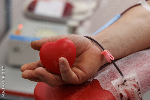 blood donation self capture of arm