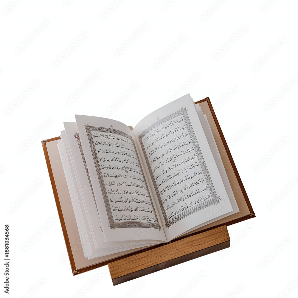 Obraz premium Al quran book isolated one withe background 