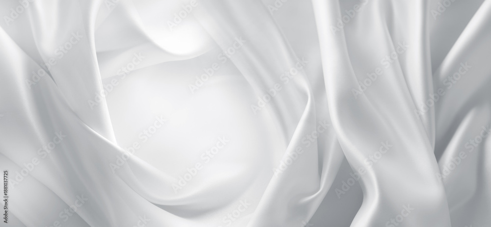 Fototapeta premium White silk fabric