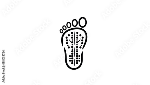 Foot reflexology diagram vector illustration