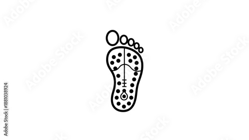 Stylized foot sole illustration