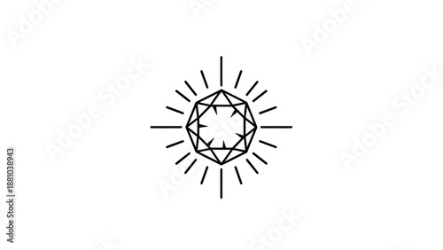 Geometric Diamond Starburst Icon