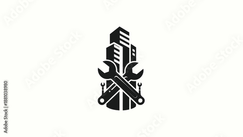 Building and Wrench Logo