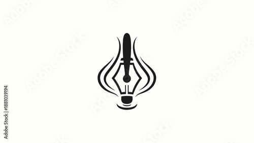 Stylized Fountain Pen Nib Logo