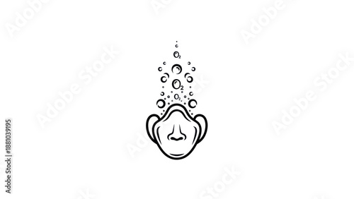 Face with Bubbles Icon