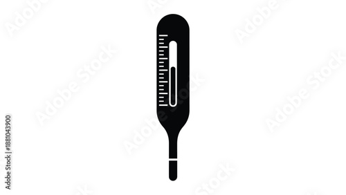 a black and white image of a thermometer