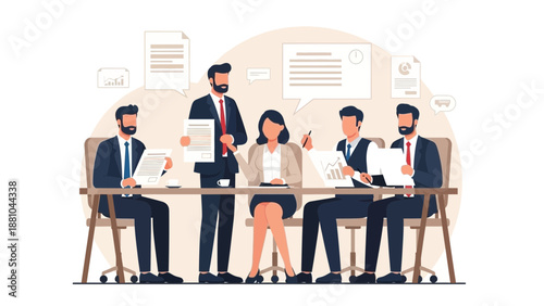 Business Team Meeting: Collaboration, Strategy, and Success in Office