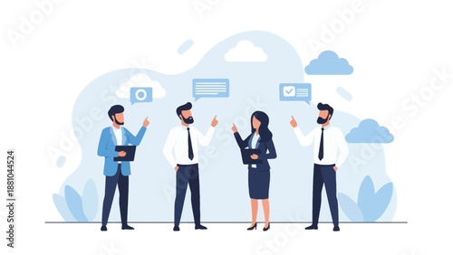 Business Team Collaboration and Discussion