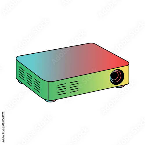 Vibrant gradient multimedia projector device for engaging digital visuals