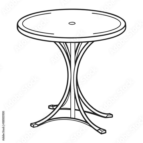 Modern outdoor table and chair set for patio or garden