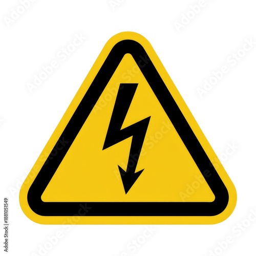 Free Download High voltage warning sign with lightning bolt symbol - GFXLoad