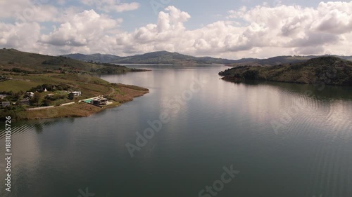 lake and mountains in calima darien colombia