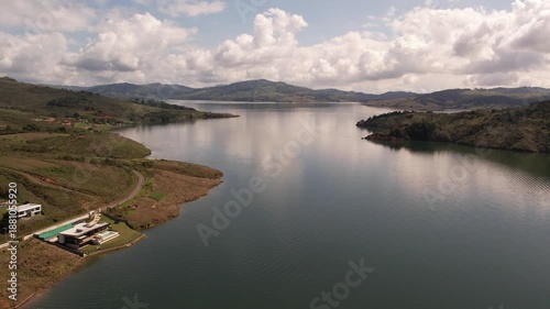 lake and mountains in calima darien colombia