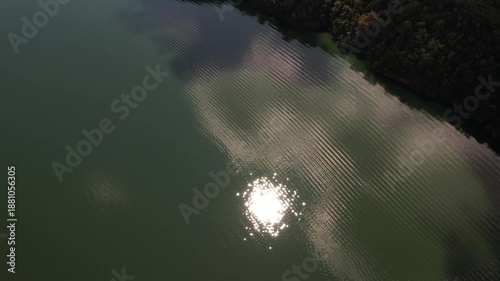 lake and mountains in calima darien colombia