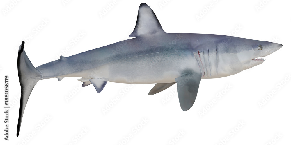 Obraz premium Detailed illustration of a shortfin mako shark