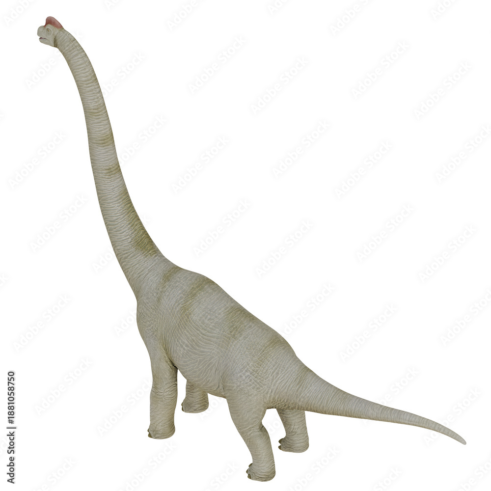 Fototapeta premium Model of a Brachiosaurus dinosaur in neutral light.