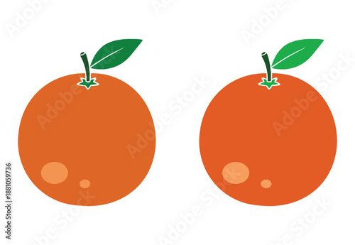 Orange Fruit Flat Illustration