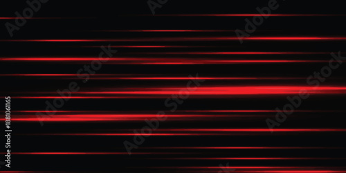 Dynamic abstract animation with glowing red horizontal lines for speed and energy effect