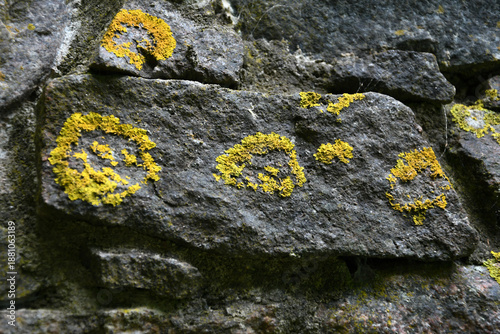 Foto stone stones rock boulder bedrock granite basalt masonry wall cracks roughness t