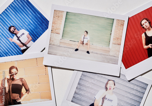 Mockup of Blank Instant Photo