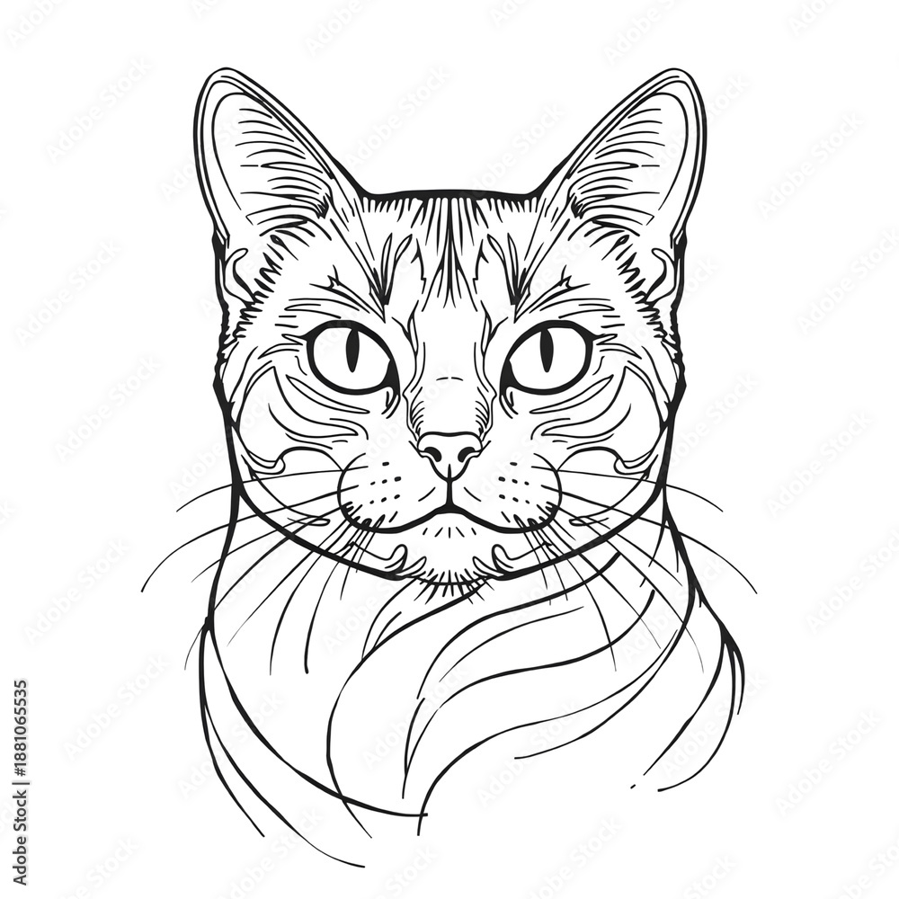 Obraz premium black cat vector illustration
