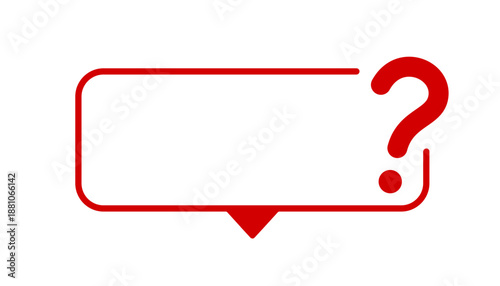 Speech bubble frame with question mark, asking and admiration signs, query FAQ