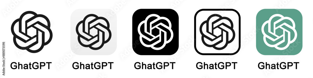 Obraz premium ChatGPT logos set, chatgpt icons