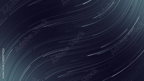 Dark Blue Curved Motion Lines with Smooth Dynamic Flow Background