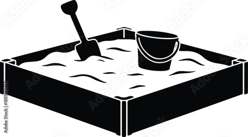 Sandbox icon silhouette