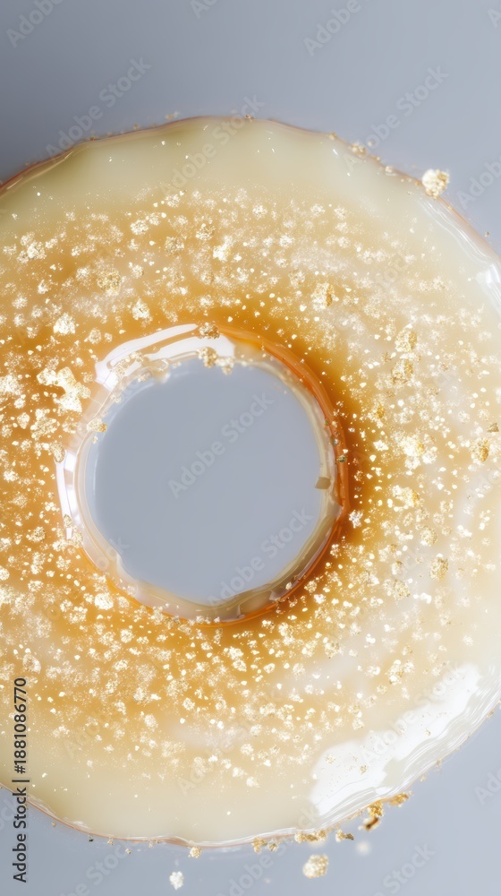 Obraz premium blue field with salted caramel ring and empty center