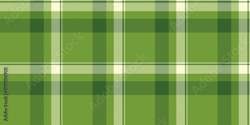 Silky seamless plaid vector, italian fabric check background. Cute tartan pattern texture textile in green and light goldenrod yellow colors.