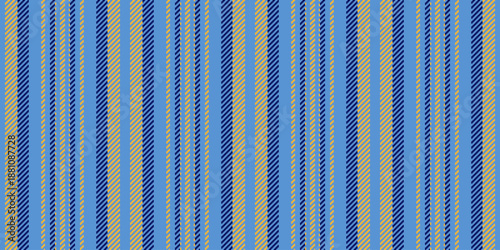 Liesta vector seamless fabric, pop pattern background textile. Iinish texture stripe vertical lines in blue and amber colors.
