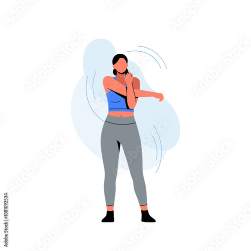 Female athlete stretching in sportswear