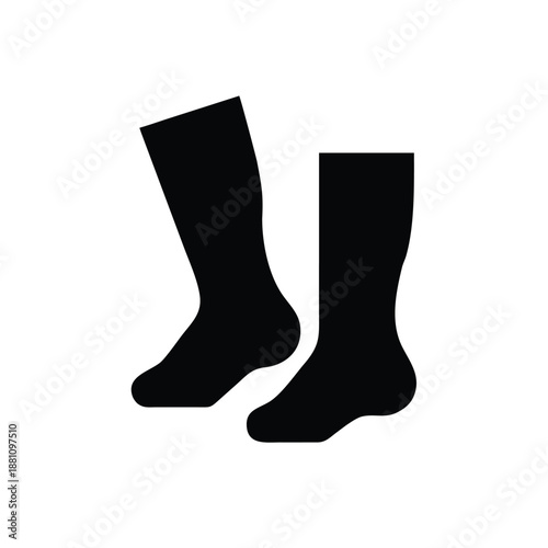 Leg Warmers Silhouette Vector, Winter Leg Warmers Fashion Silhouette, Cozy Leg Warmers Outline Illustration, Retro Dance Leg Warmers Silhouette, Knit Leg Warmers Minimal Silhouette