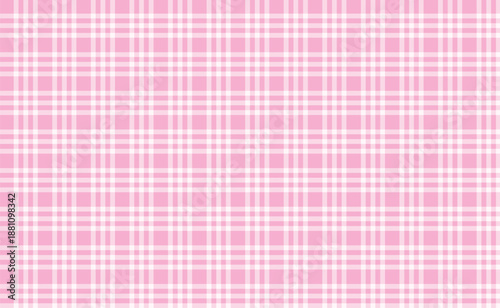 Seamless gingham pattern background, soft rose pink plaid chequered pattern for fabric printing