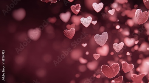 Romantic Valentine’s Day Mockup with Heart Cookies and Gift Box.Hand-Painted Watercolor Hearts Seamless Pattern on White Background.Playful Lips and Kisses Seamless Pattern with Mockups