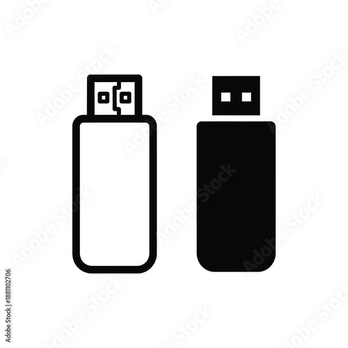 Black and White USB Flash Drives