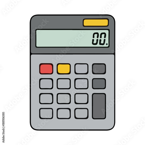 Calculator Device Icon Simple Illustration