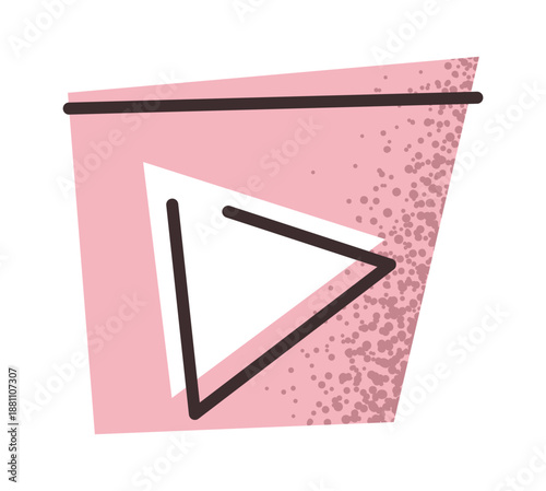 Multimedia play symbol blogging element