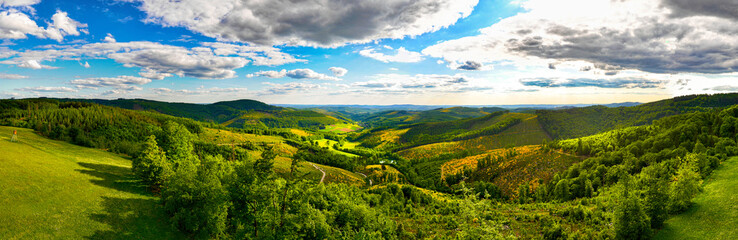 Leinwandbilder Panoramafotos Siegerland im Sommer Panoramablick  © Tobias Arhelger