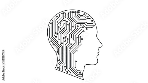 Digital mind a conceptual illustration of human intelligence integrated with technology